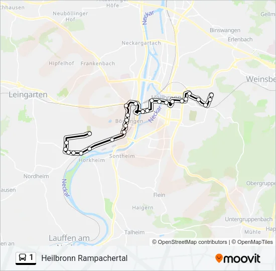 1 Bus Line Map