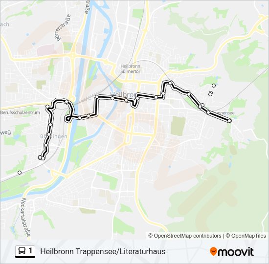 1 Bus Line Map