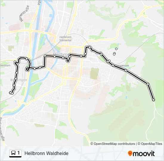 1 Bus Line Map