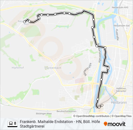 8 Bus Line Map