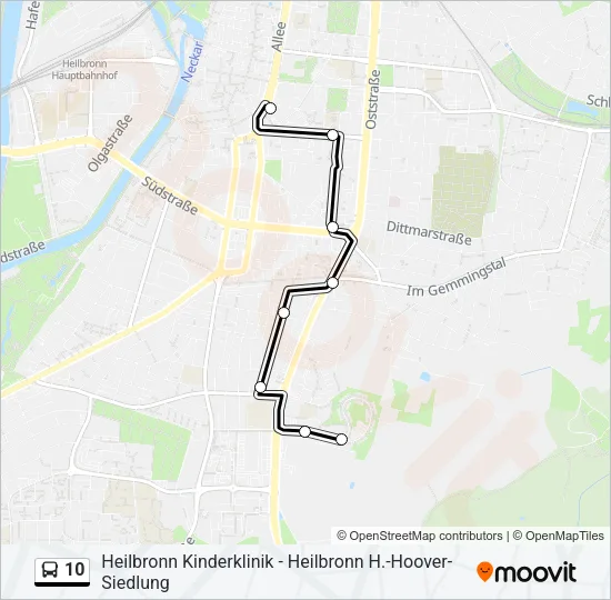 10 Bus Line Map