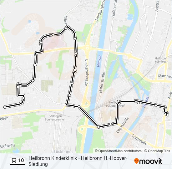 10 Bus Line Map