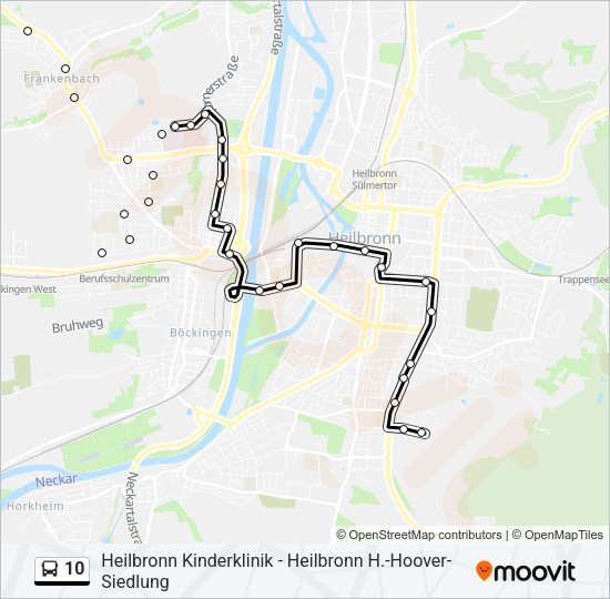 10 Bus Line Map