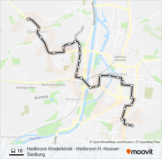10 Bus Line Map
