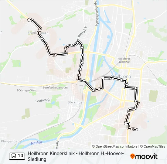 10 Bus Line Map
