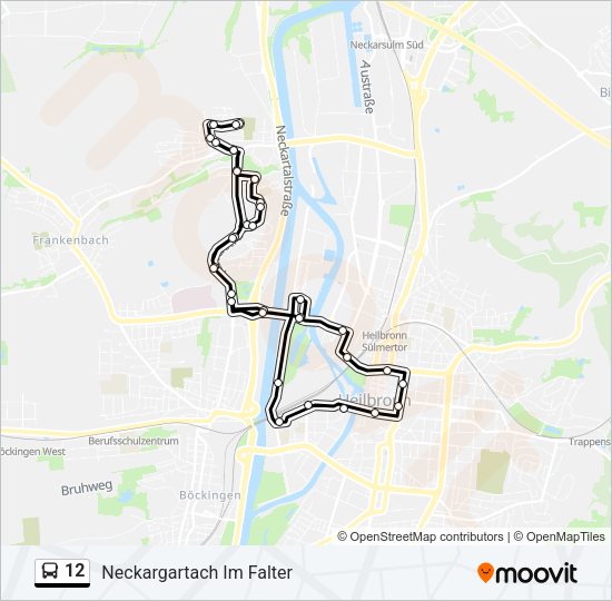 12 Bus Line Map
