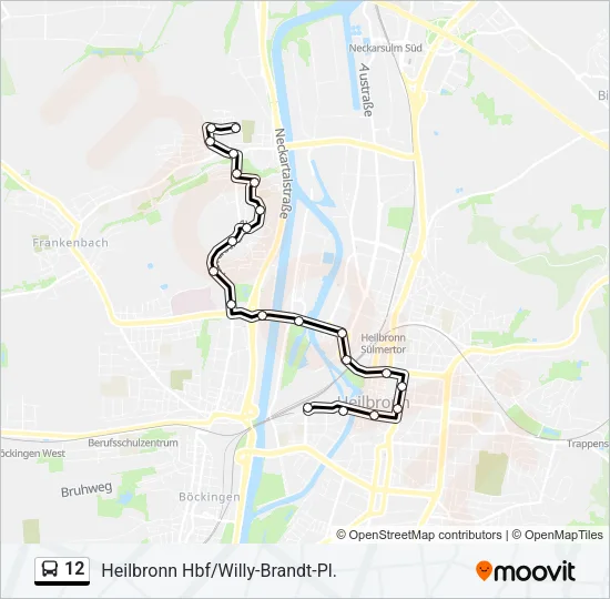 12 Bus Line Map