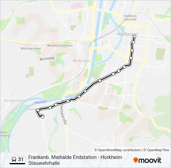 31 Bus Line Map