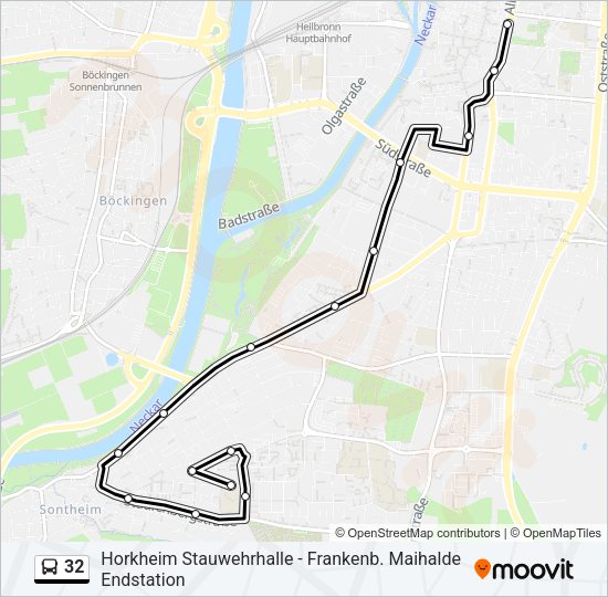 32 Bus Line Map