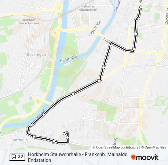 32 Bus Line Map