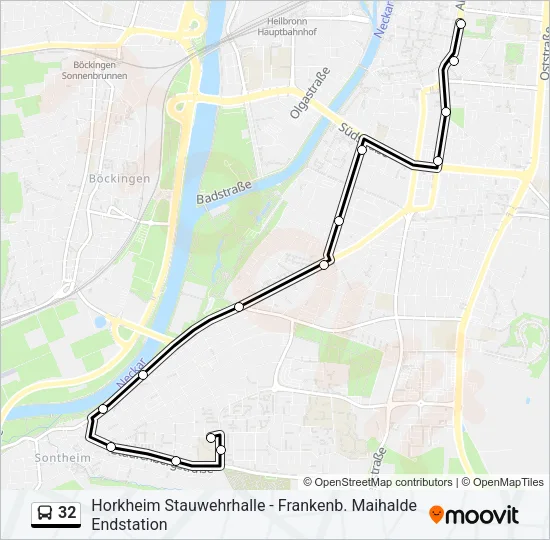 32 Bus Line Map