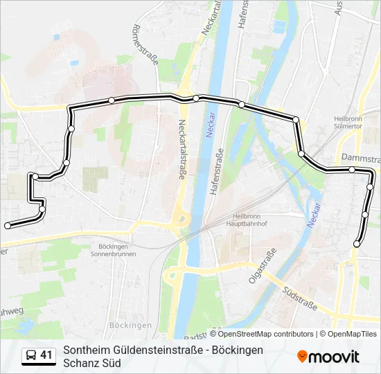 41 Bus Line Map