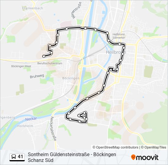 41 Bus Line Map