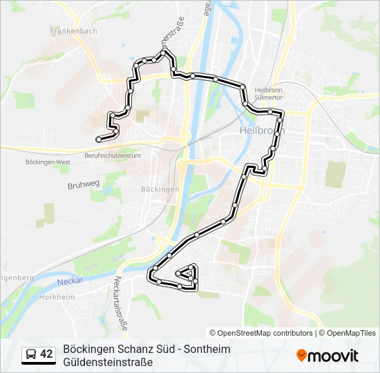 42 Bus Line Map