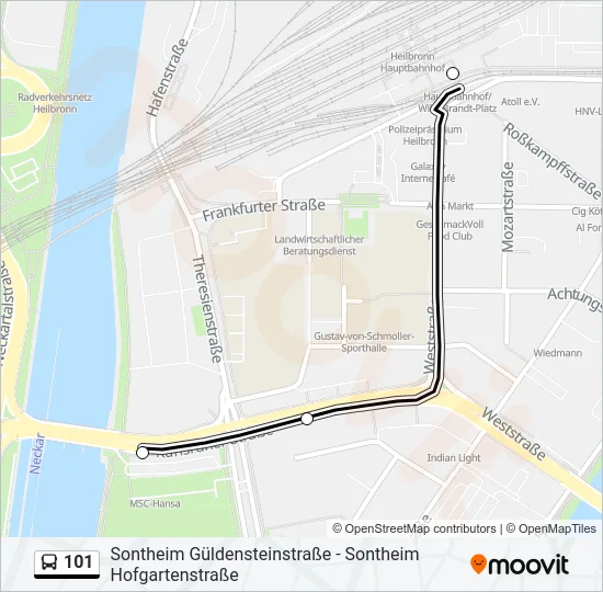 101 Bus Line Map