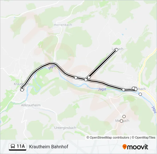 11A Bus Line Map
