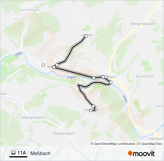 11A Bus Line Map