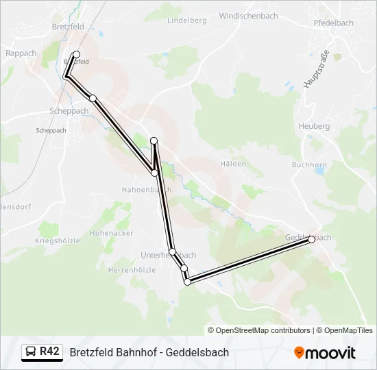 R42 Bus Line Map