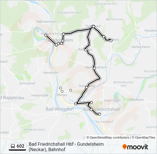 602 Bus Line Map