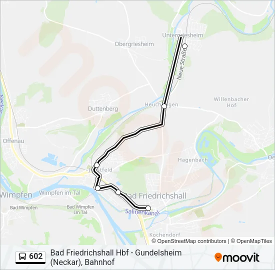 602 Bus Line Map