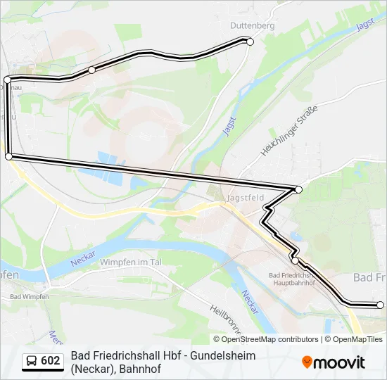 602 Bus Line Map