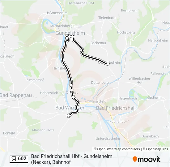 602 Bus Line Map