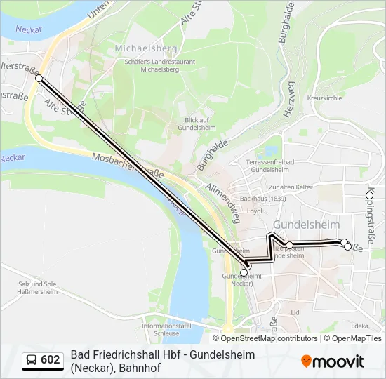 602 Bus Line Map