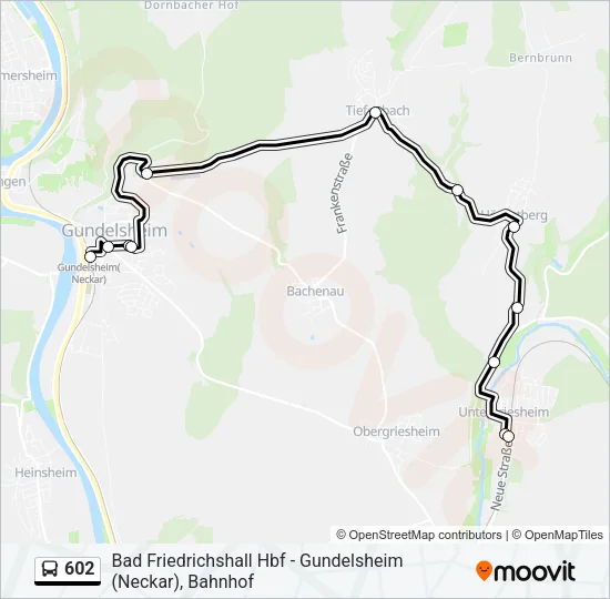 602 Bus Line Map