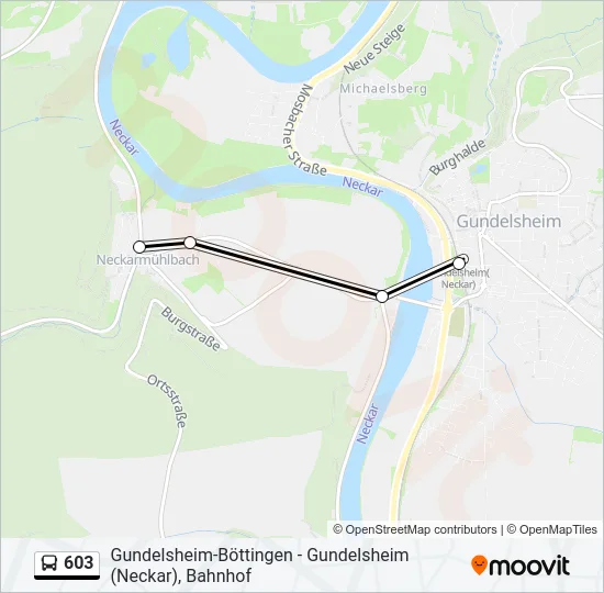 603 Bus Line Map