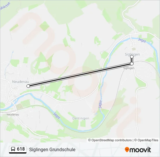 618 Bus Line Map