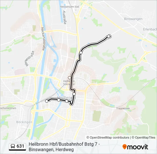 631 Bus Line Map
