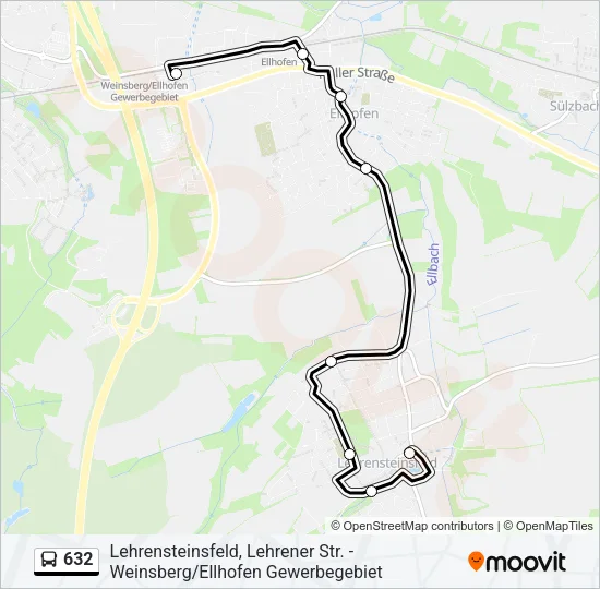 632 Bus Line Map