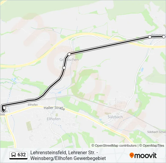 632 Bus Line Map