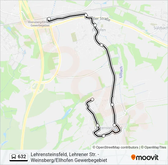 632 Bus Line Map