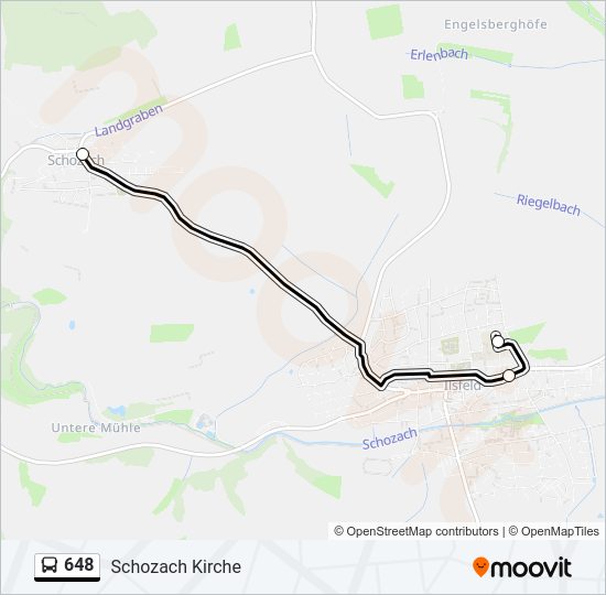 Автобус 648: карта маршрута