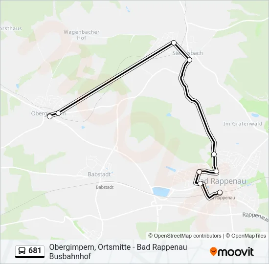 681 Bus Line Map