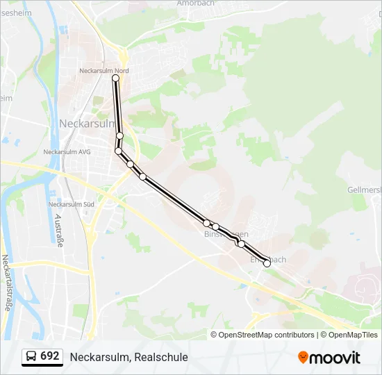 692 Bus Line Map
