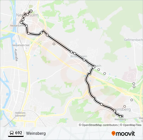 692 Bus Line Map