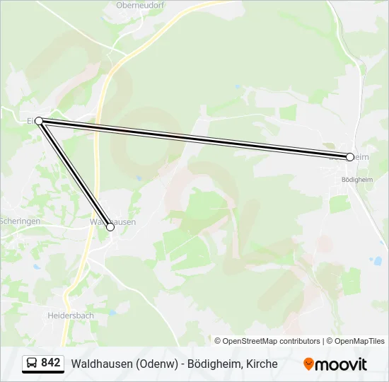 842 Bus Line Map