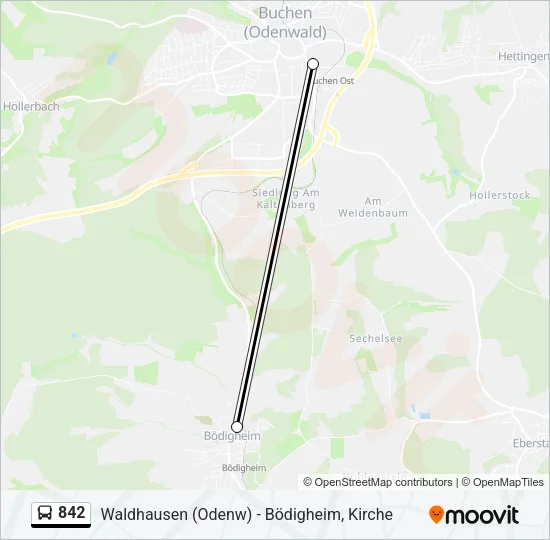842 Bus Line Map