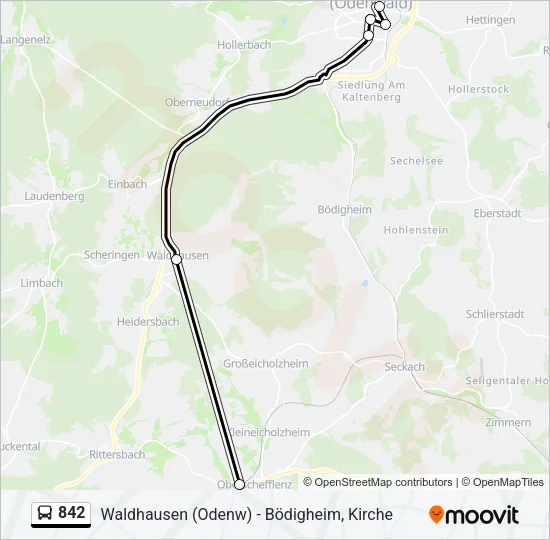 842 Bus Line Map