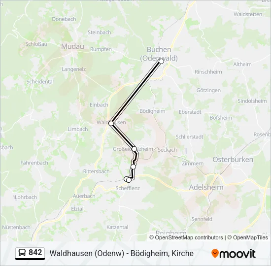 842 Bus Line Map