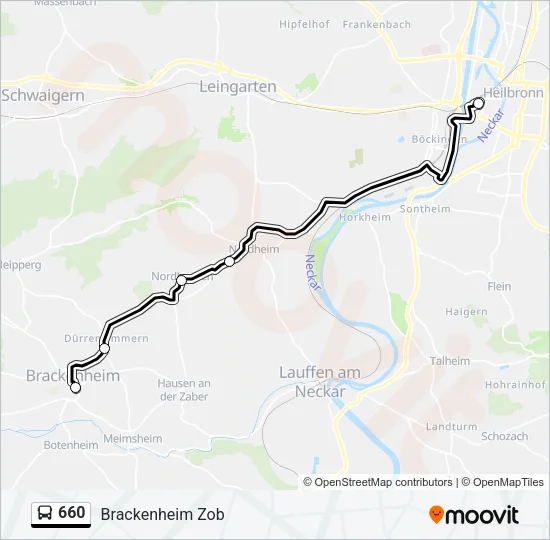 660 Bus Line Map