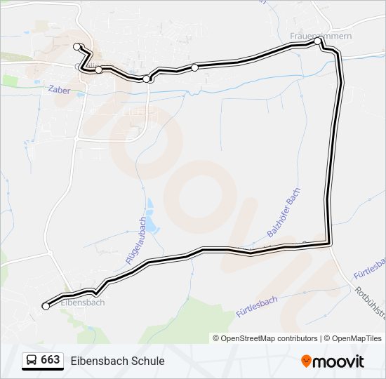 663 Bus Line Map
