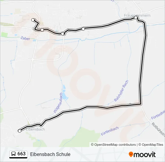 663 Bus Line Map
