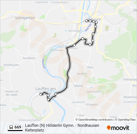 669 Bus Line Map