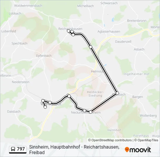 797 Bus Line Map