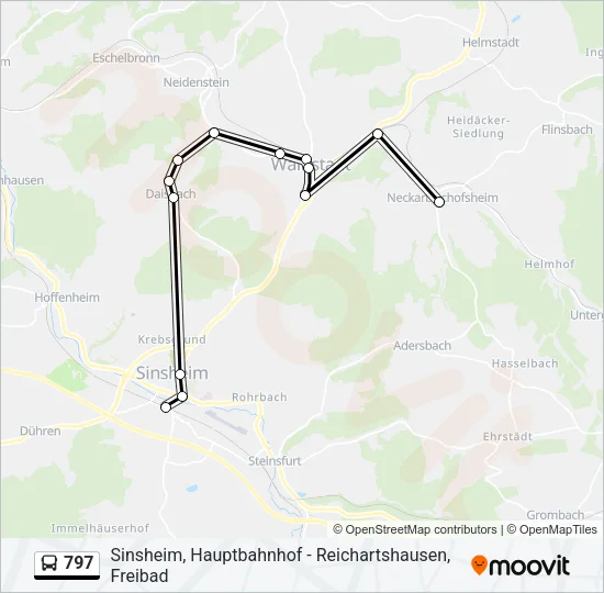 797 Bus Line Map