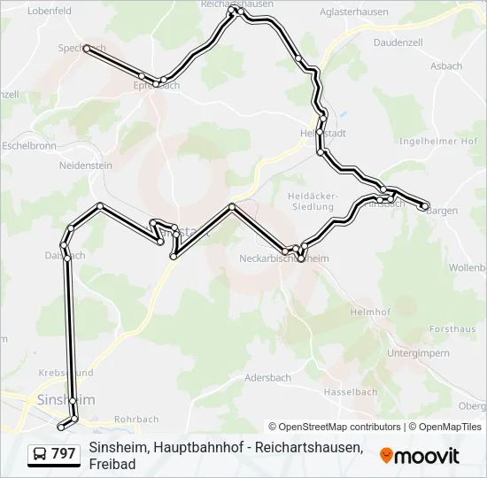 797 Bus Line Map