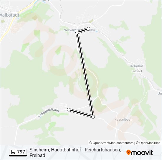 797 Bus Line Map